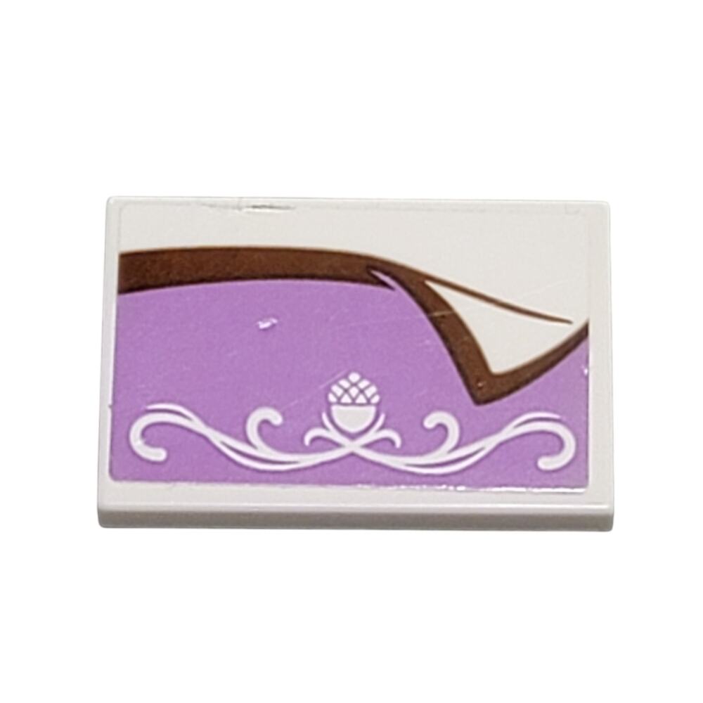 LEGO Lavender Blanket Tile 2x3 26603pb003 Elves 41182 Decorated Replacement Part